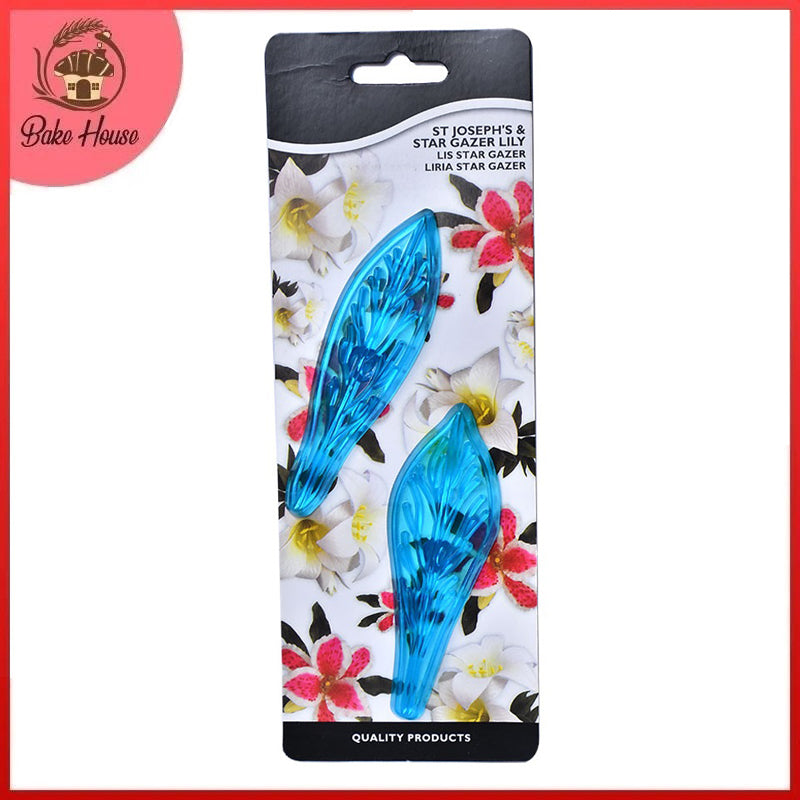 Stargazer Lily Flower Fondant Cutter 2Pcs Set Plastic