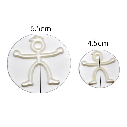 Stick Figure Fondant Cutter 2Pcs Set Plastic