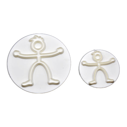 Stick Figure Fondant Cutter 2Pcs Set Plastic