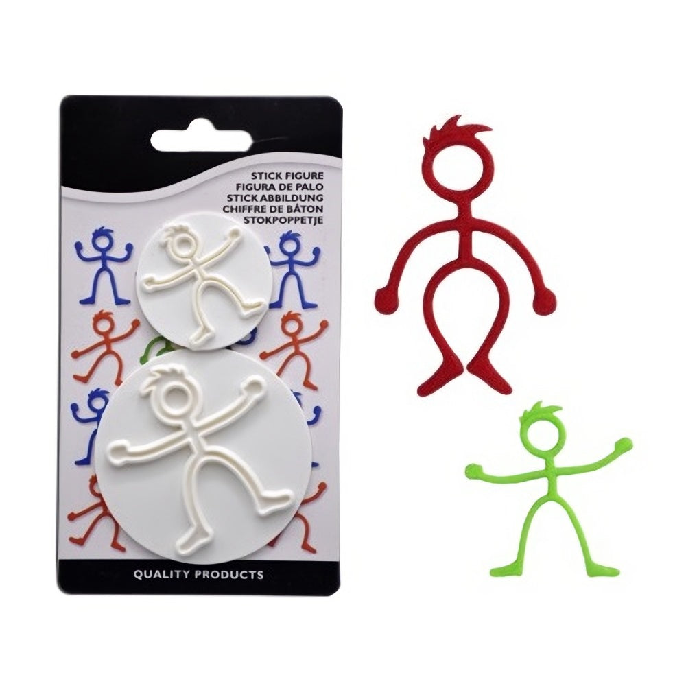 Stick Figure Fondant Cutter 2Pcs Set Plastic