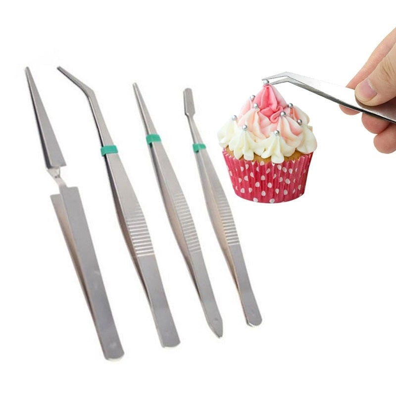 Sugarcraft Tweezers Stainless Steel 4Pcs Set