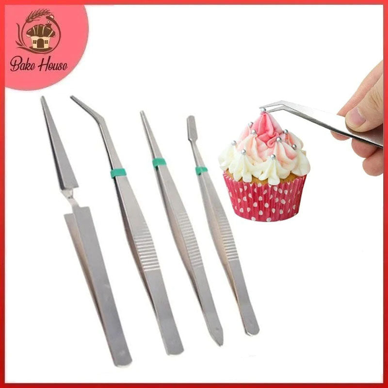 Sugarcraft Tweezers Stainless Steel 4Pcs Set