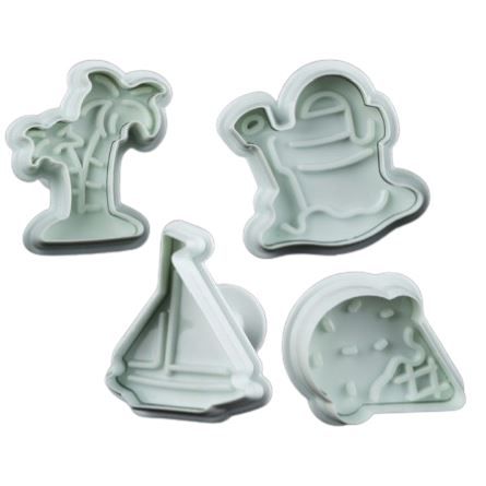 Summer Sea Theme Plunger Cutter 4Pcs Set