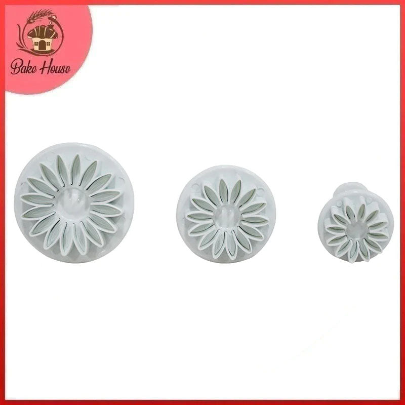 Sunflower Fondant Plunger Cutter 3Pcs Set
