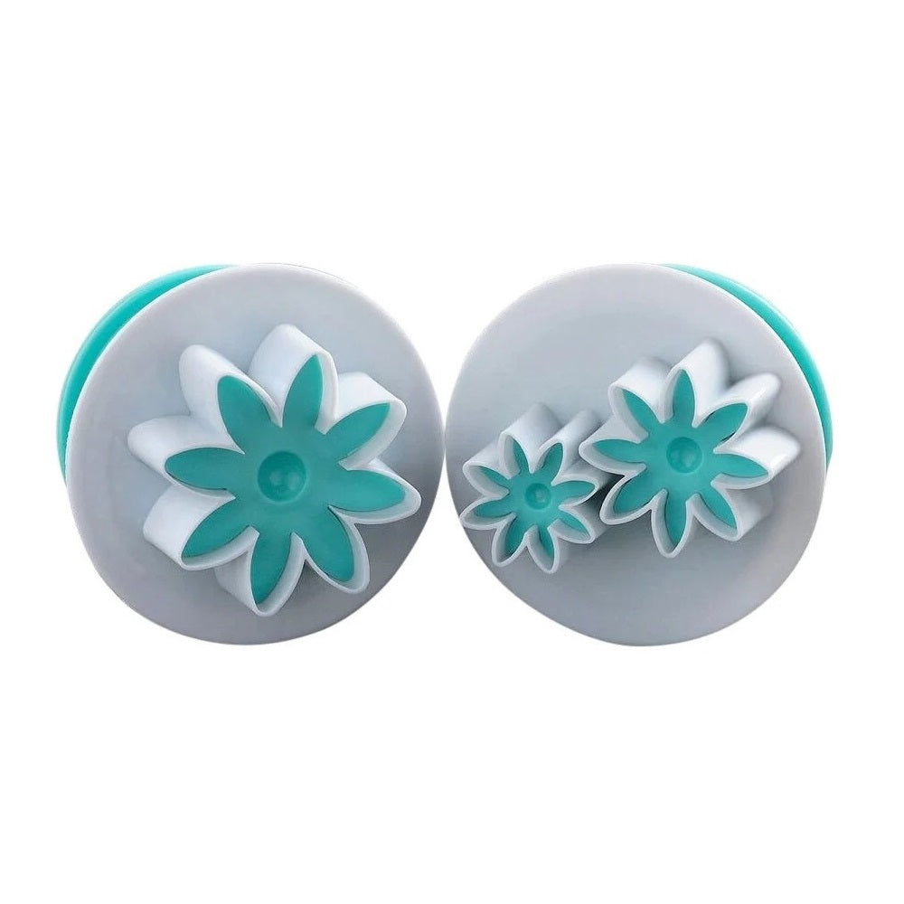 Sunflower Plunger Fondant Cutter 2Pcs Set Plastic