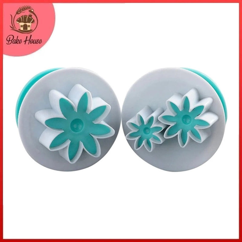 Sunflower Plunger Fondant Cutter 2Pcs Set Plastic