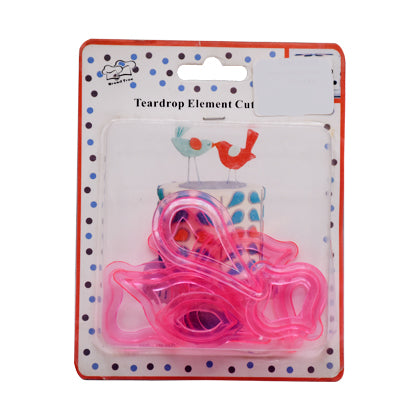 Teardrop Element Fondant Cutter 9Pcs Set Plastic