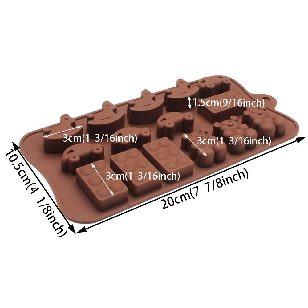 Toys Theme Silicone Chocolate & Candy Mold 15 Cavity