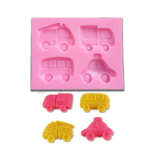 Transport Silicone Fondant & Chocolate Mold 4 Designs