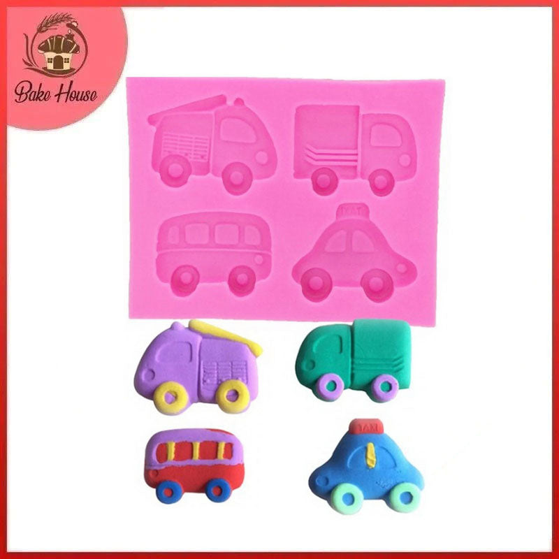 Transport Silicone Fondant & Chocolate Mold 4 Designs