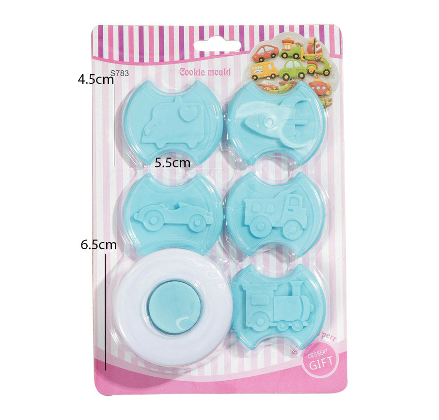 Travel Cookie Mold 5Pcs Set Plastic