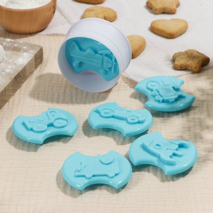Travel Cookie Mold 5Pcs Set Plastic