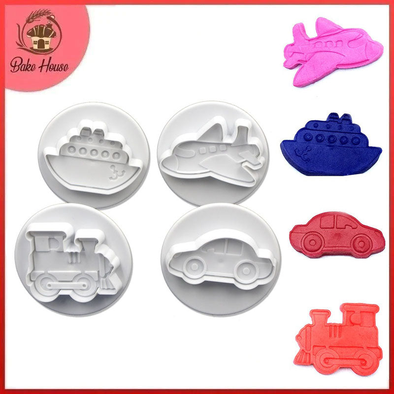 Travel Transport Fondant Plunger Cutter 4Pcs Set