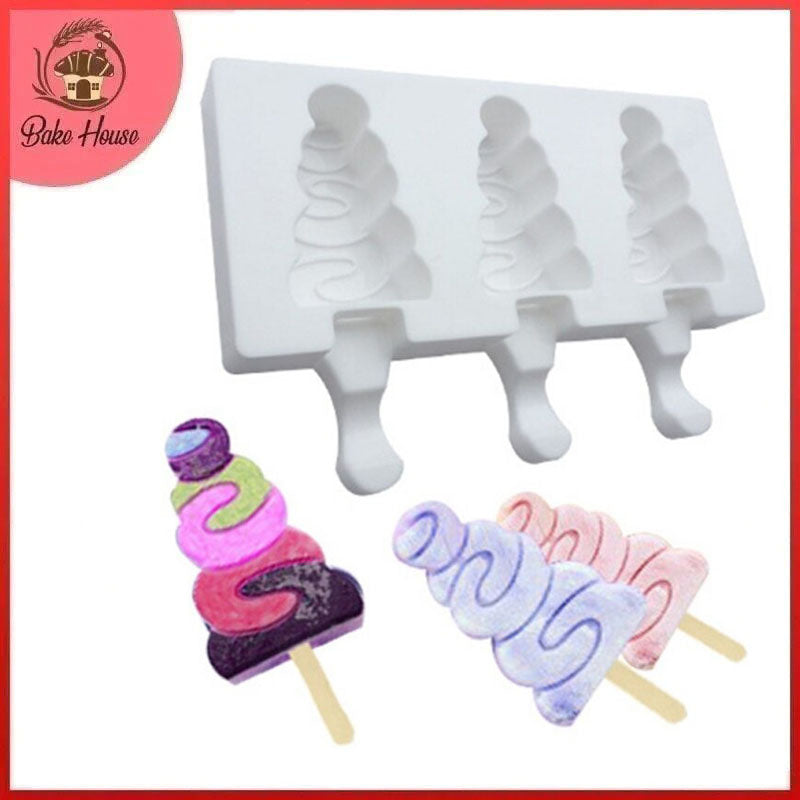 Tree Shape Silicone Popsicle Mold 3 Cavity