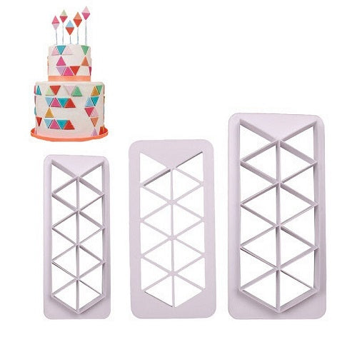 Triangle Geometric Fondant Cake Multi Cutter 3Pcs Set
