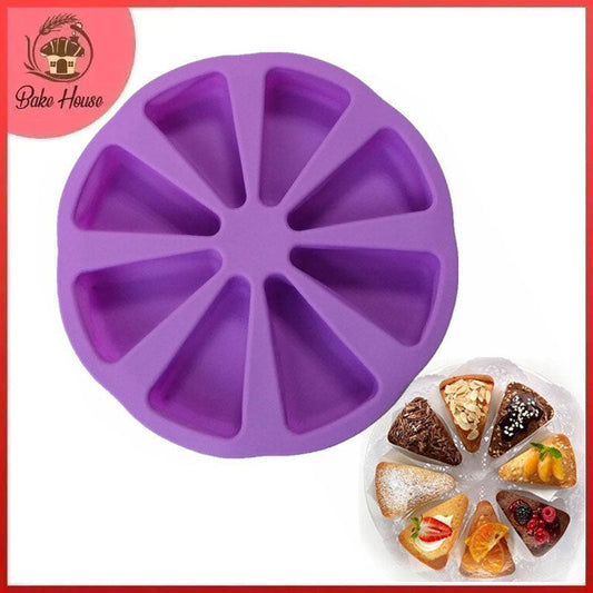 Triangle Pastry Silicone Baking Mold 8 Cavity