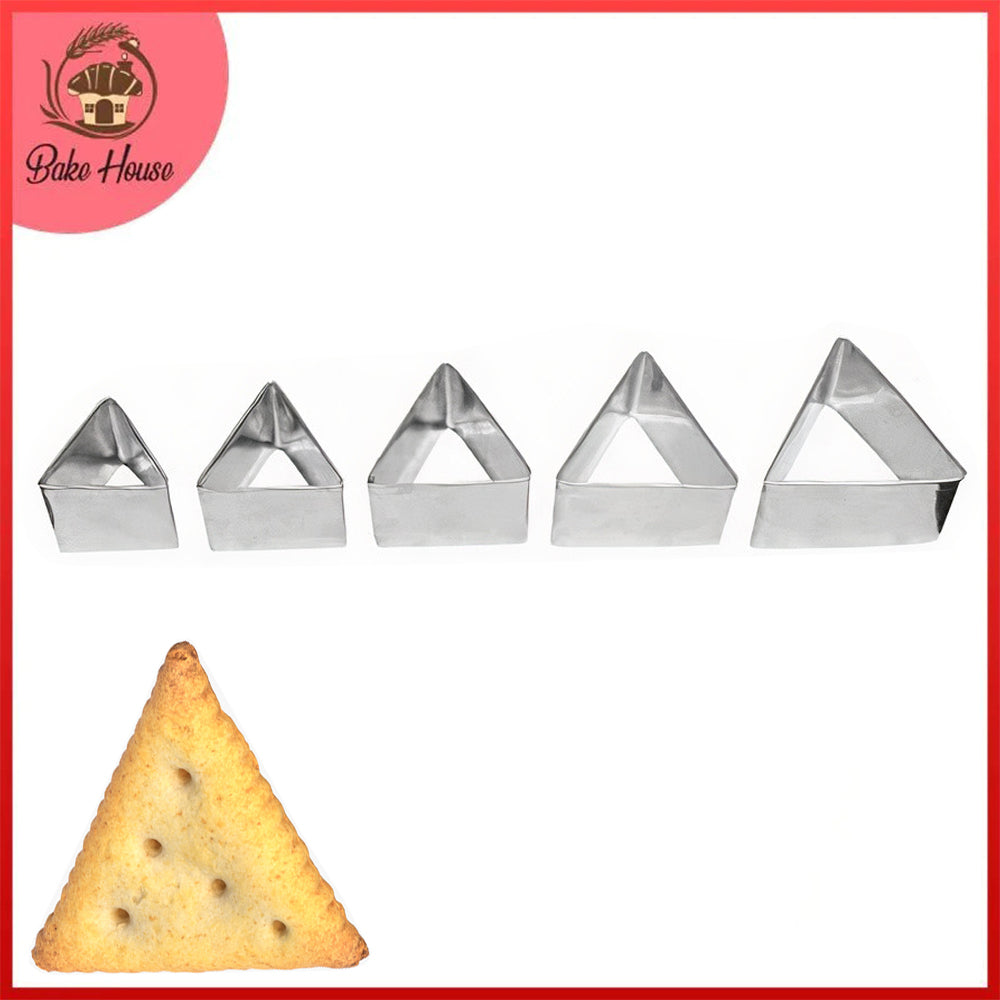 Triangle Shape Cookie Cutter Stainless Steel 5Pcs Set
