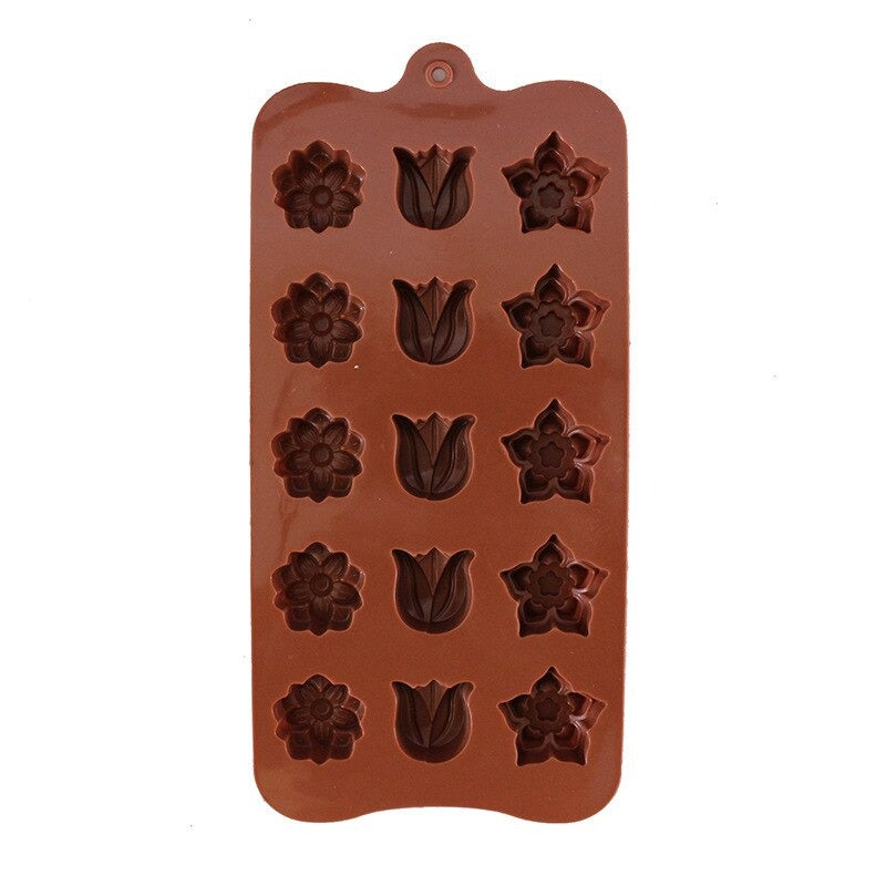 Tulip Flowers Silicone Chocolate & Candy Mold 15 Cavity