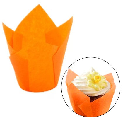 Tulip Orange Cupcake Liner Plane