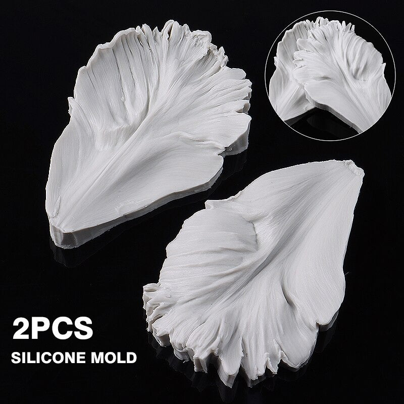 Tulip Petal Silicone Fondant Mold 2Pcs Set