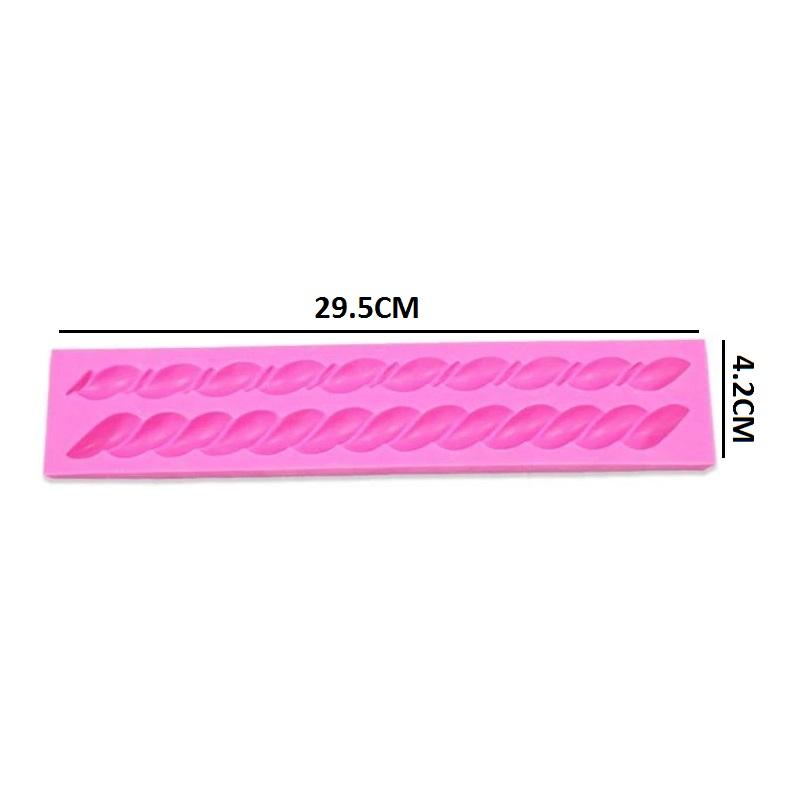 Twist Rope Silicone Fondant Mold 2 Cavity