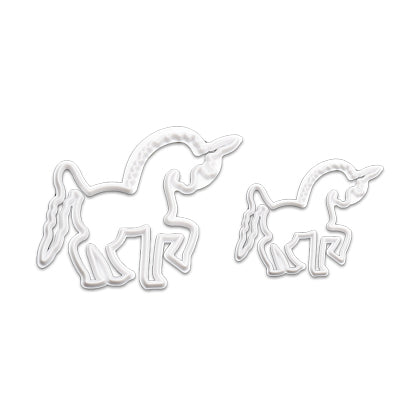 Unicorn Fondant & Cookie Cutter 2Pcs Set Plastic