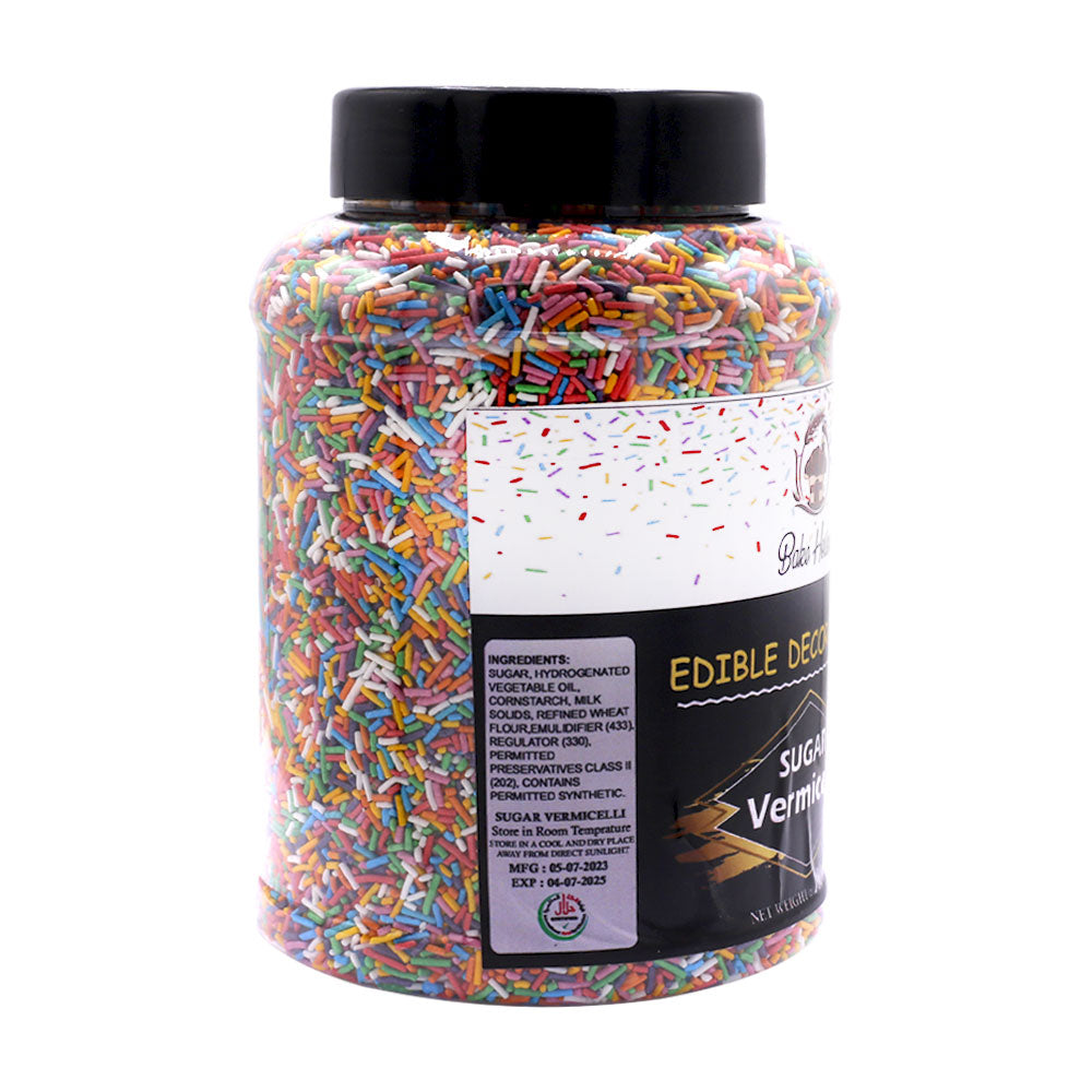 Edible Cake Decorating Vermicelli 1Kg Pack (Multi Color)
