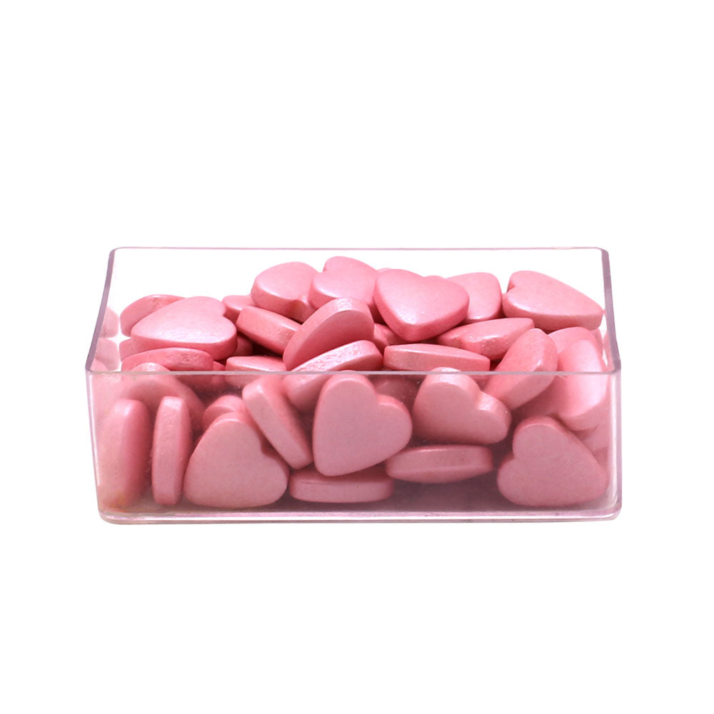 Baby Pink Shinny Hearts Edible Sprinkle 30g Pack