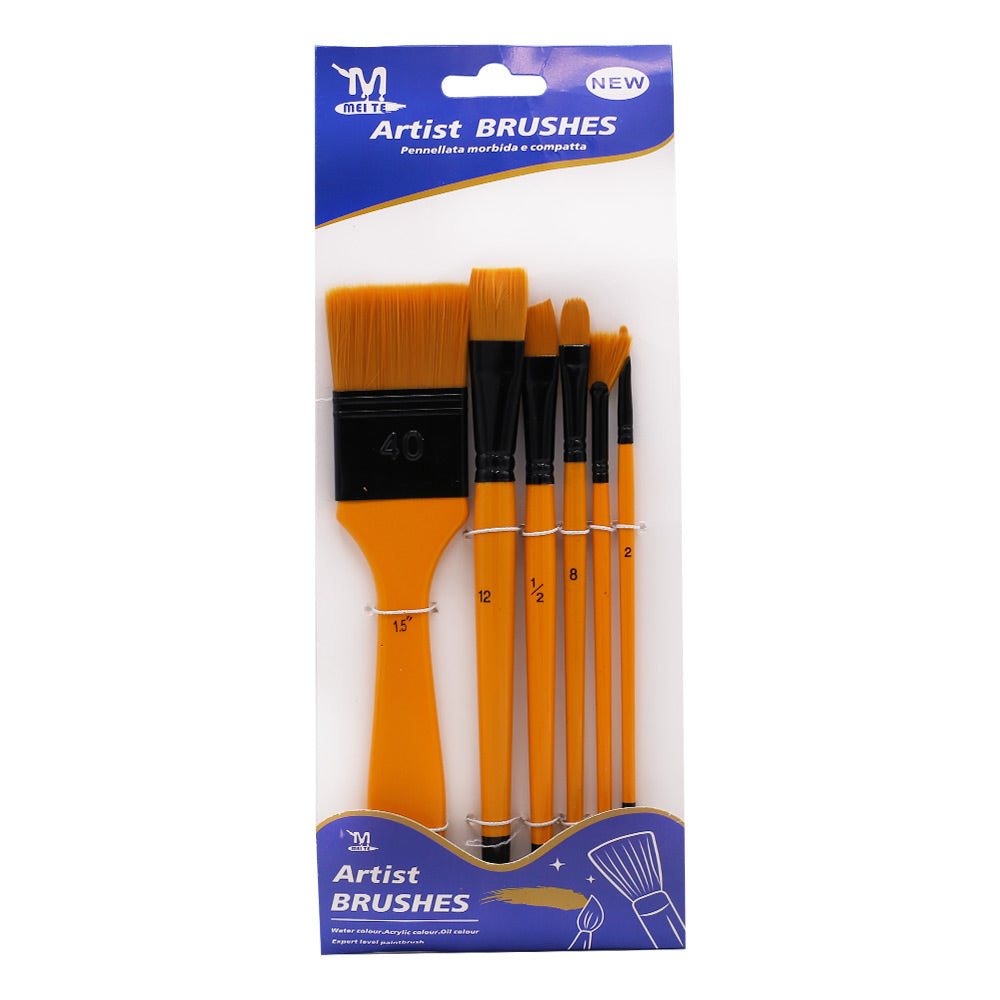 Artist Brushes 6 Pcs Set