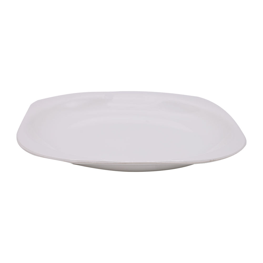 Square Melamine Dinner Plate White Large