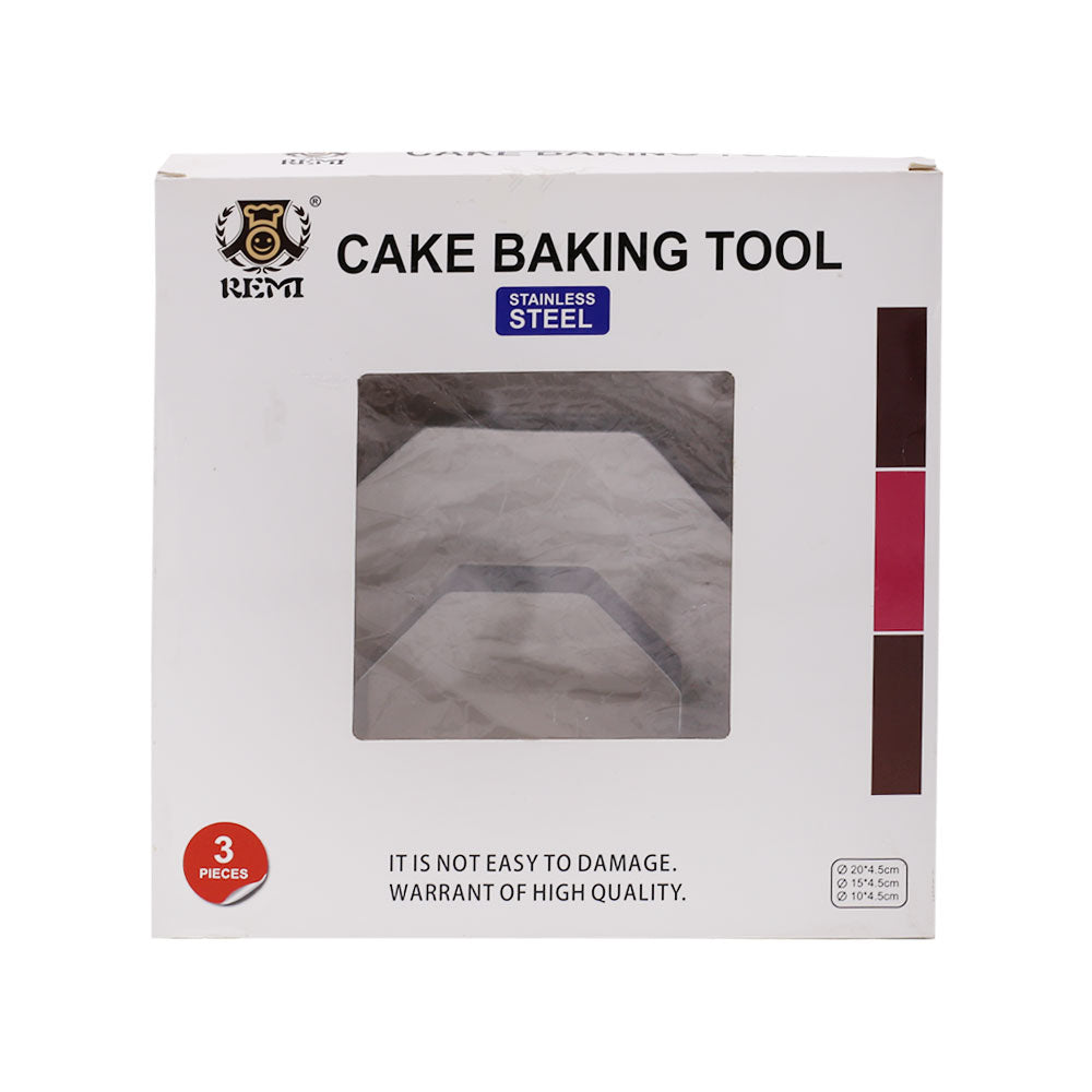 Hexagon Shape Cake Baking Tool Stainless Steel 3Pcs Set