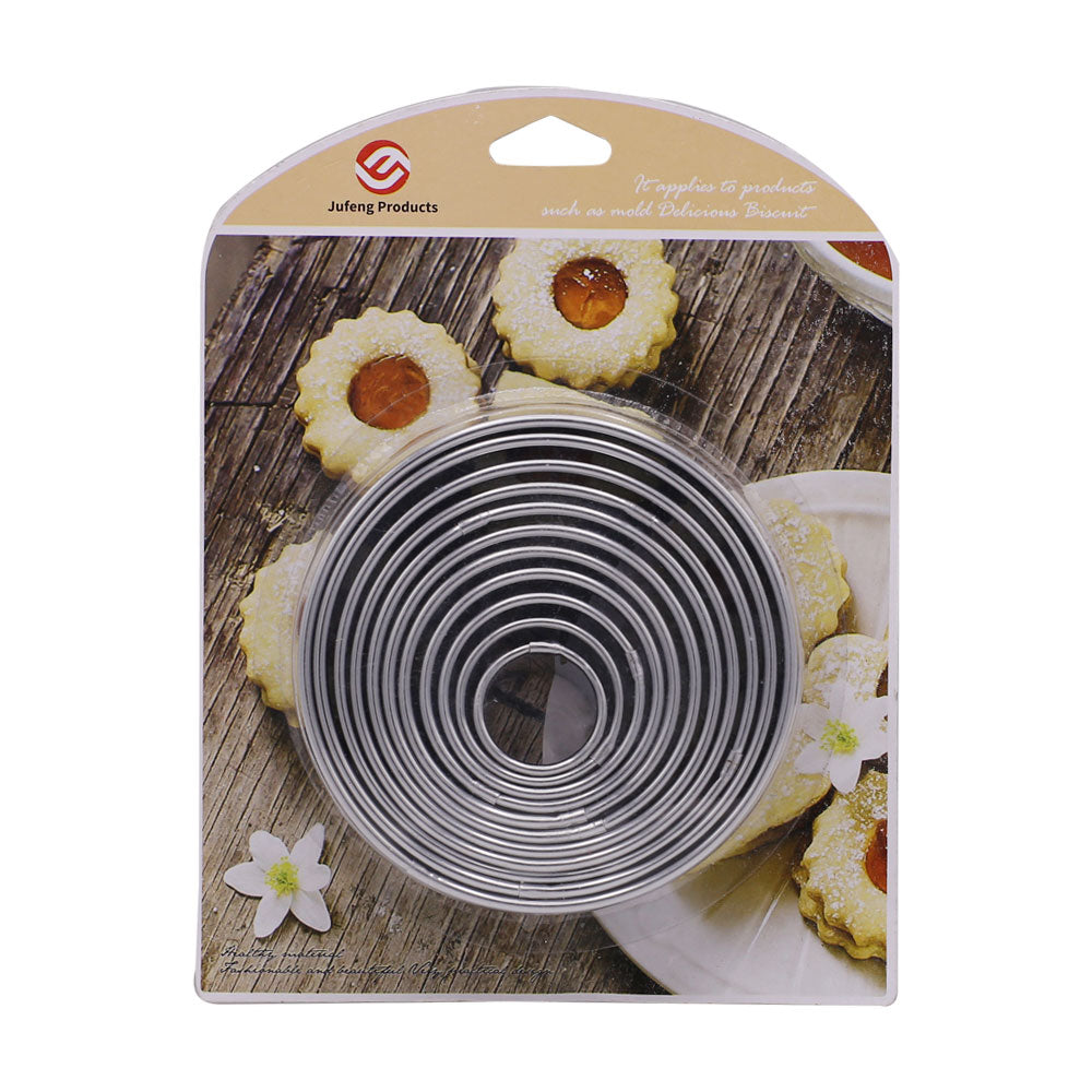 Round Biscuit Cutter Stainless Steel 11Pcs Set