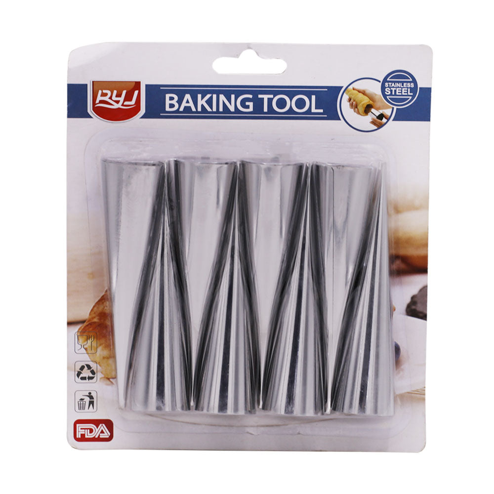 Cream Roll Cones Medium 6Pcs Set Stainless Steel