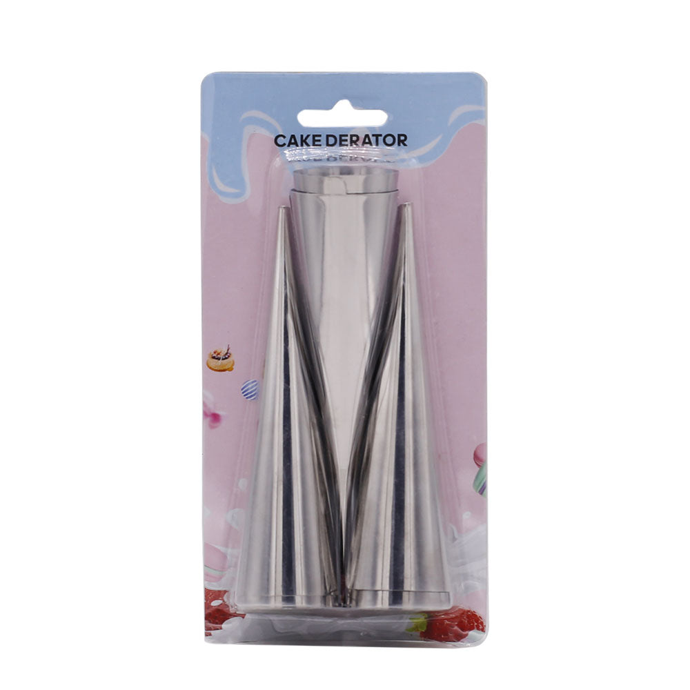 Cream Roll Cones Medium 6Pcs Set Stainless Steel