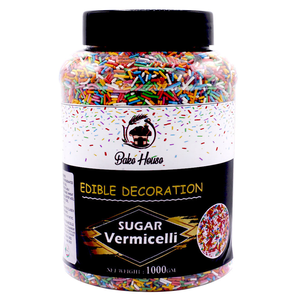 Edible Cake Decorating Vermicelli 1Kg Pack (Multi Color)