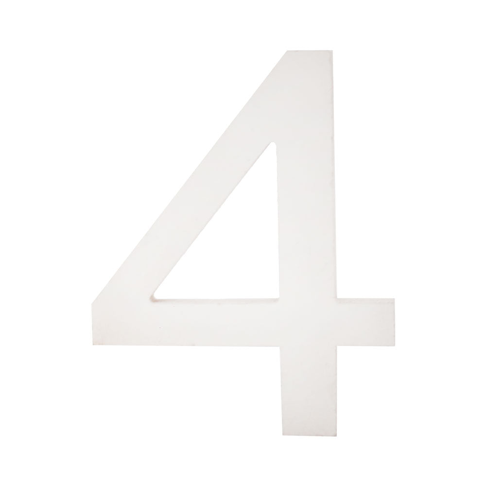 Freestanding Wooden Uppercase Number 4