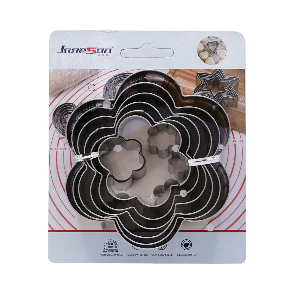 Blossom Flower Cookie Cutter Stainless Steel 6Pcs Set