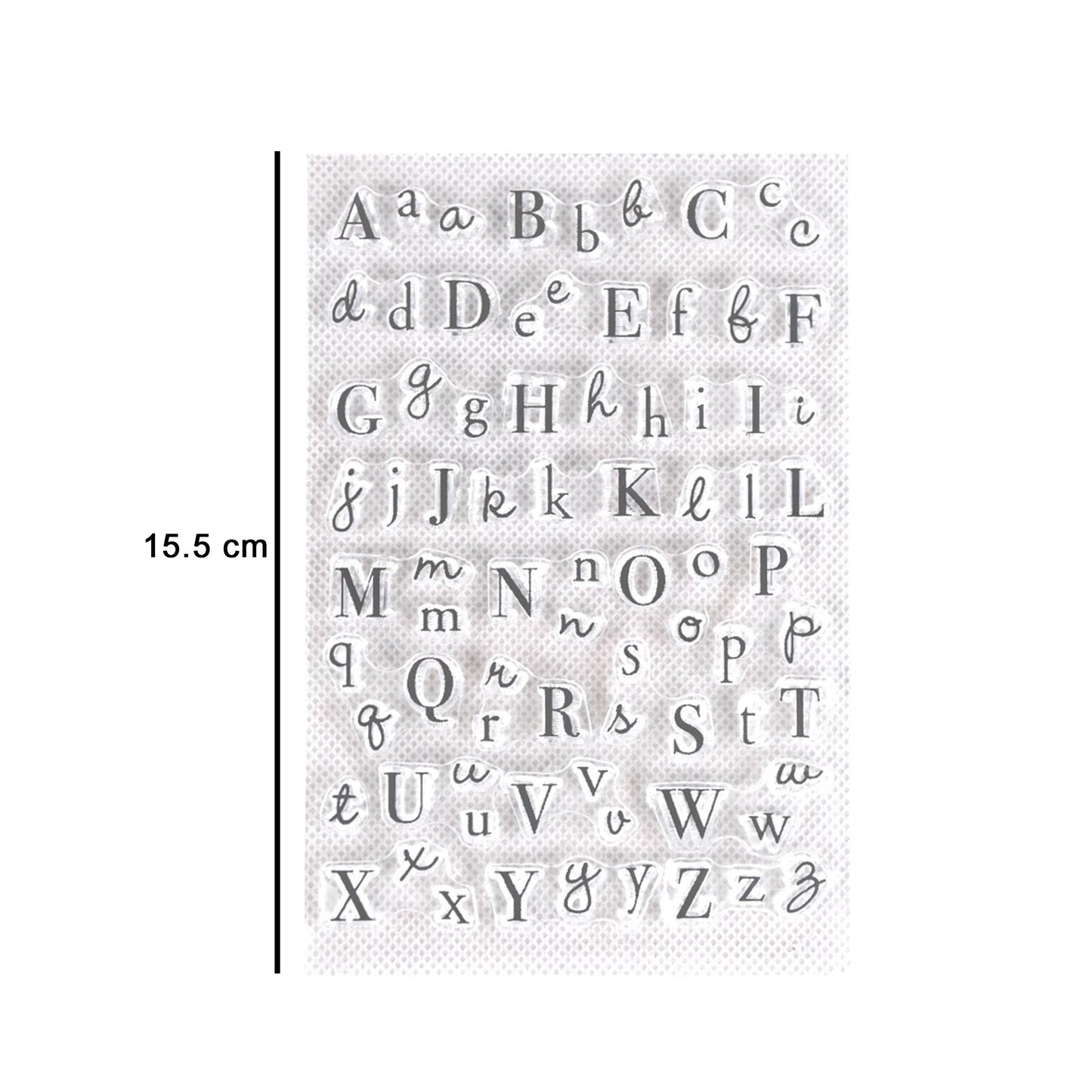 Upper & lowercase Stylish Alphabets Silicone Rubber Stamp