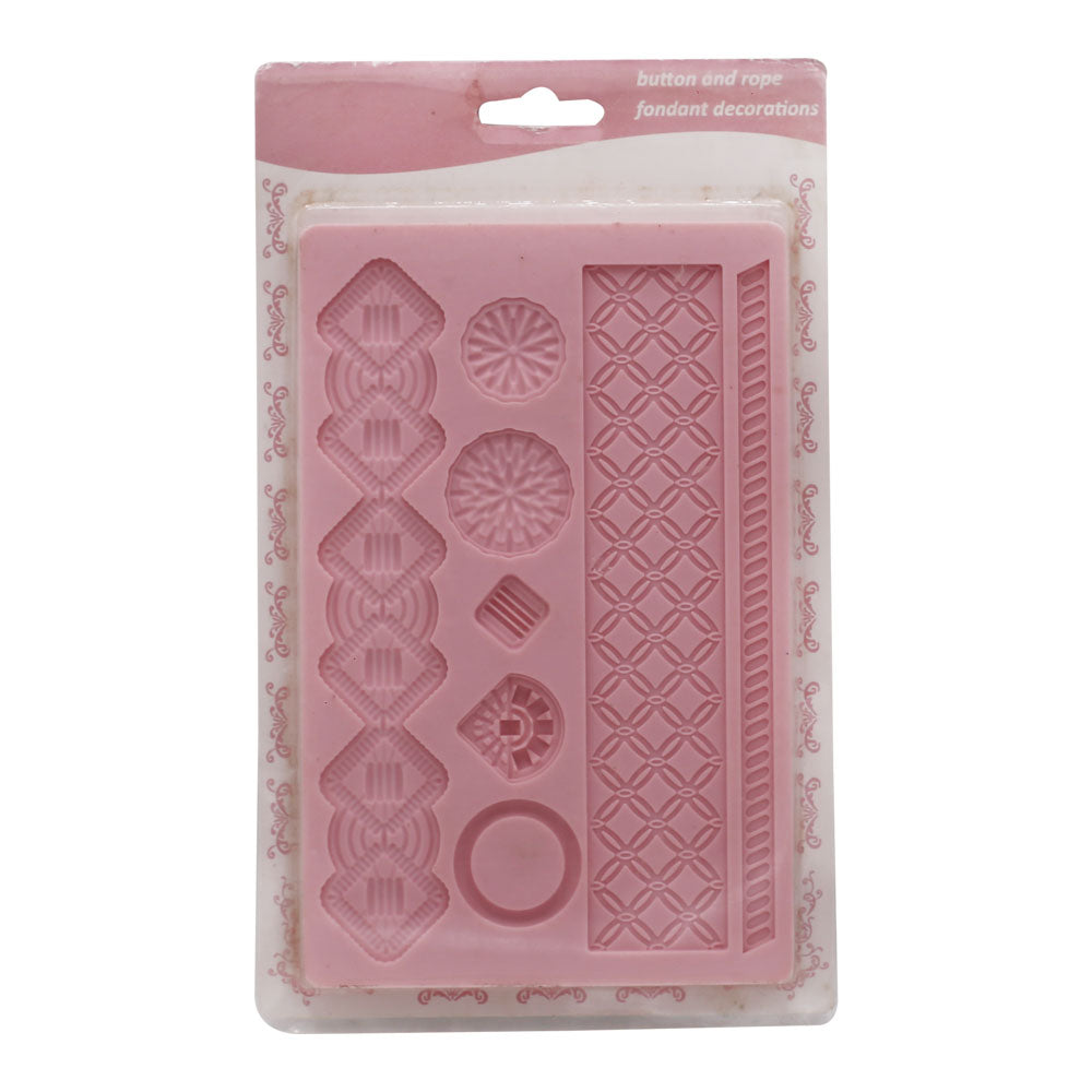 Macrame Pattern Silicon Fondant Sheet 8 Cavity