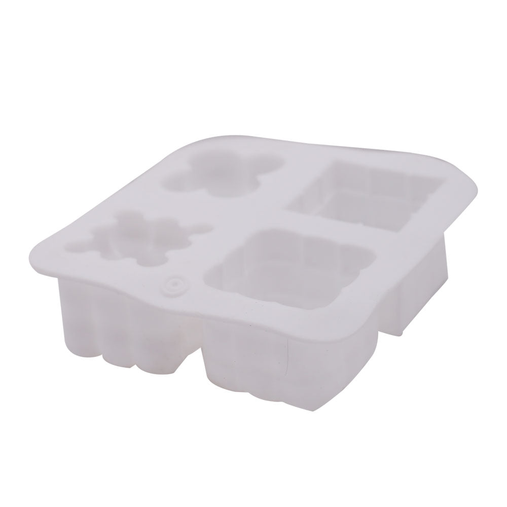 4 Different Design Silicone Mousse And Candle Mold 4 Cavity
