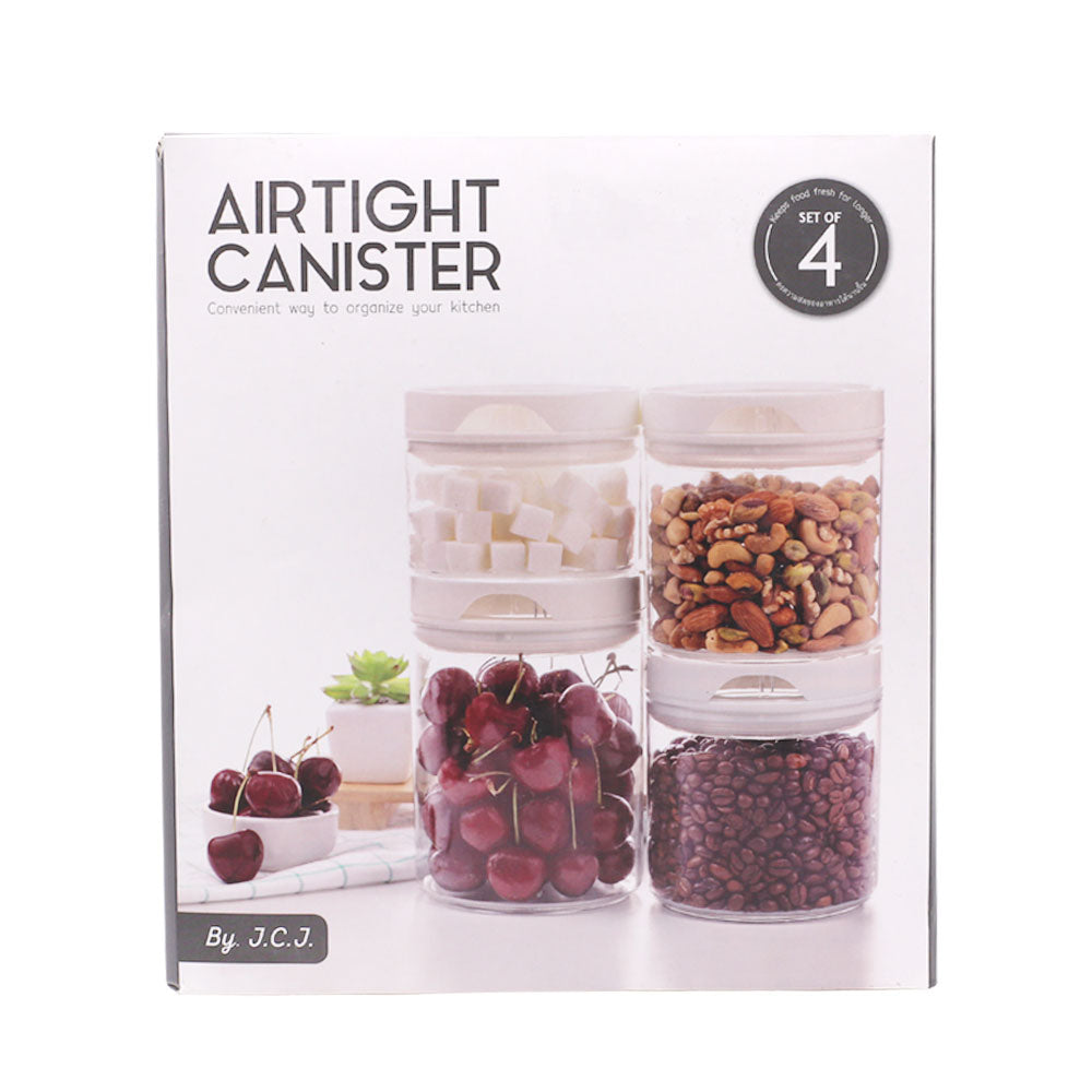 Acrylic Airtight Canister 4 Pcs Set