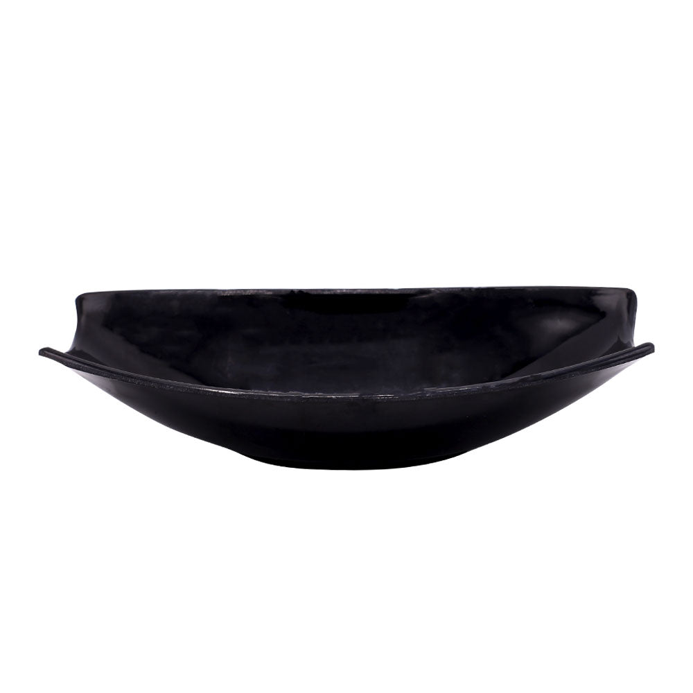 Melamine Snack Serving Dish Black