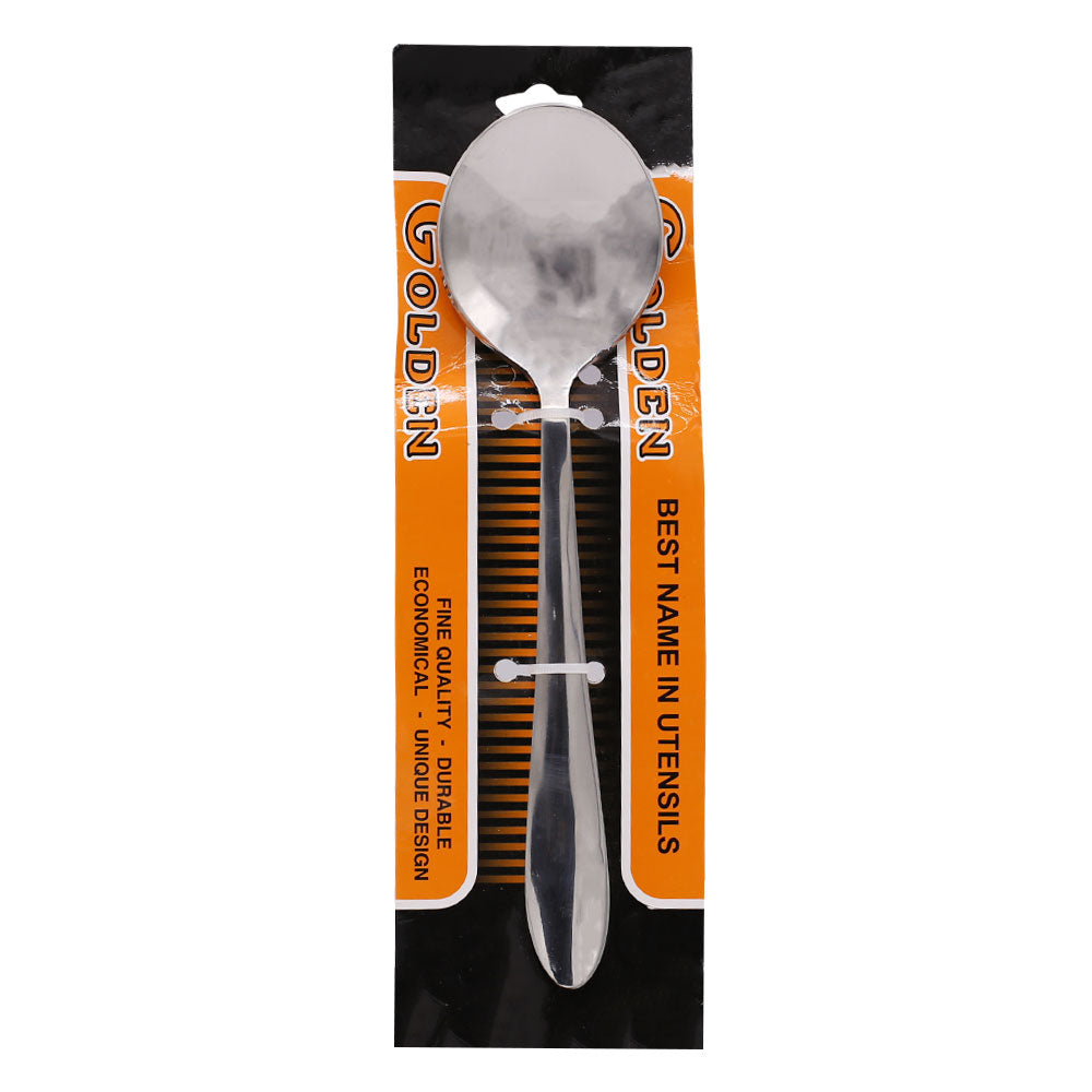 Round Shape Stainless Steel Serving Spoon 2Pcs Set