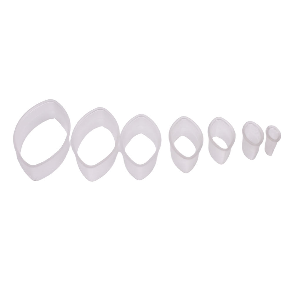 Leaf Shape Plastic Fondant & Cookie Cutter 7Pcs
