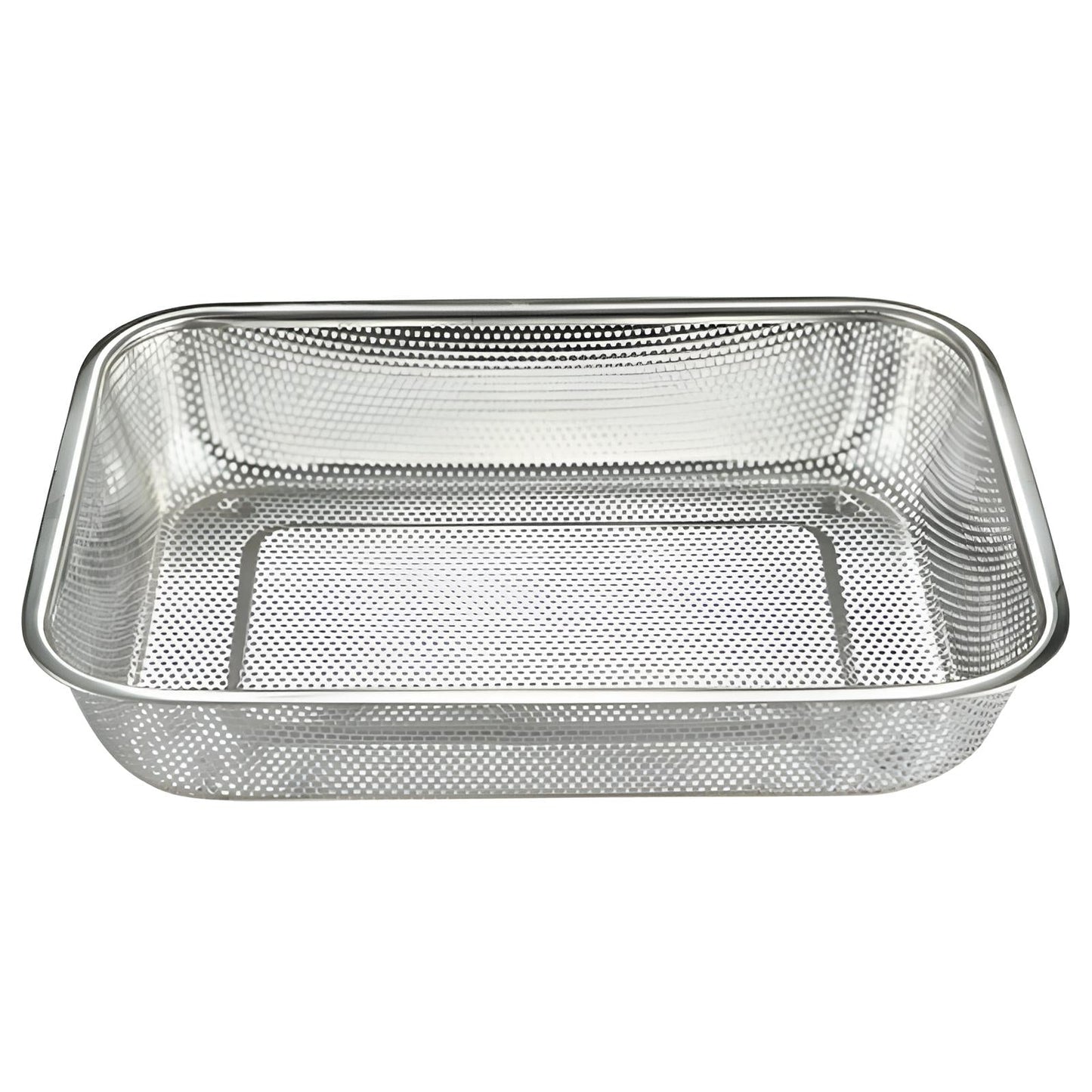 Rectangular Stainless Steel Fruit & Vegetable Colander Strainer 29.5x21.5x5.5 cm