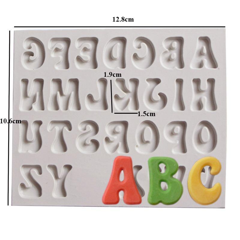Uppercase Alphabet Silicone Fondant & Chocolate Mold