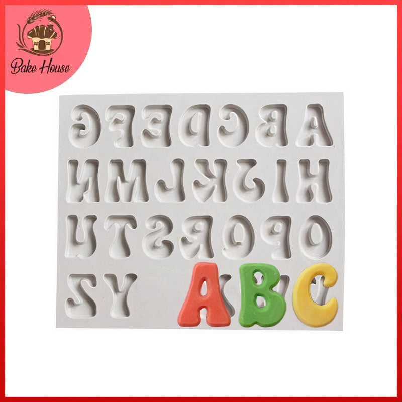 Uppercase Alphabet Silicone Fondant & Chocolate Mold