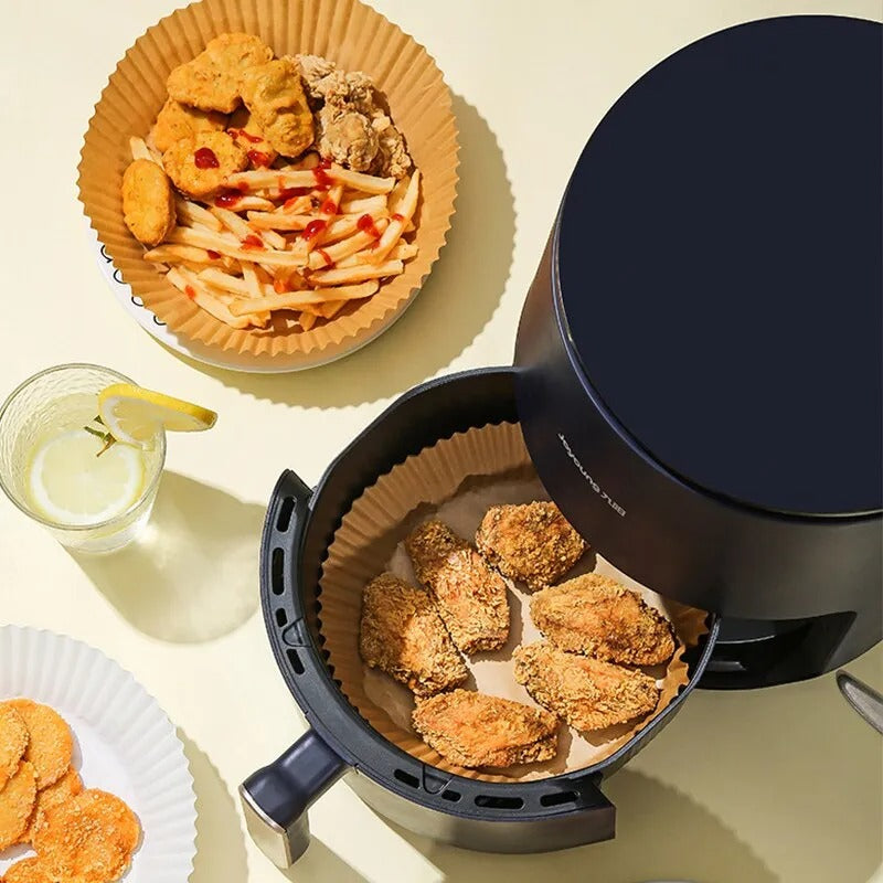 Air Fryer Disposable Non Stick Paper Liners 50 Pcs Round Small
