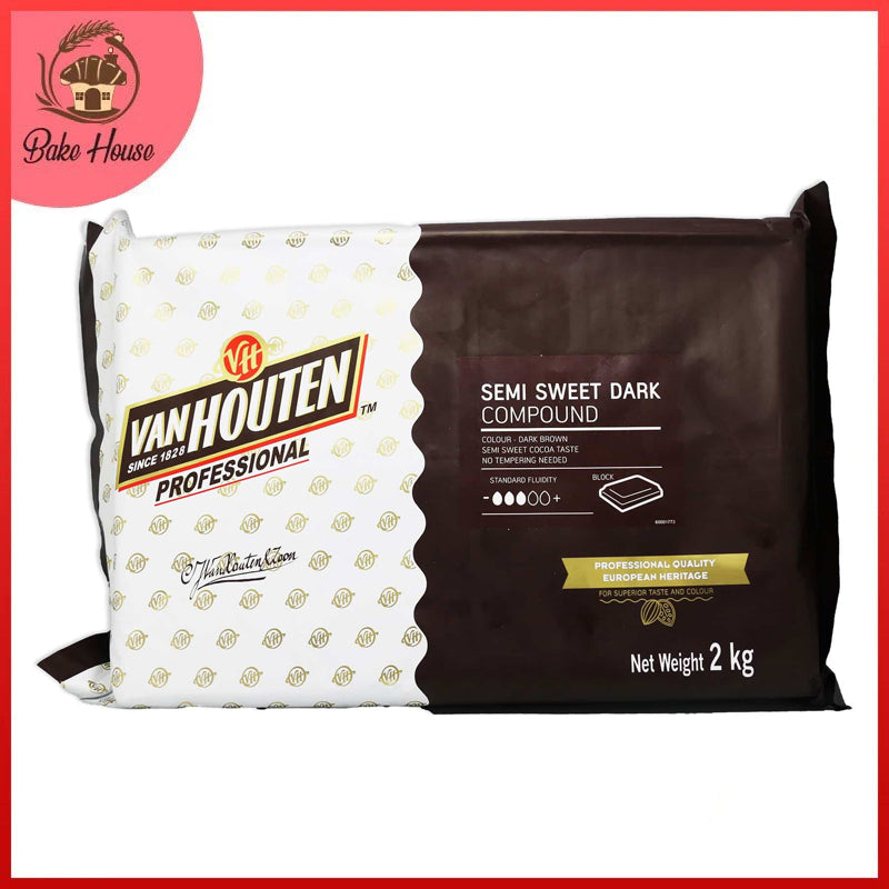 Van Houten Semi Sweet Dark Compound Chocolate 2KG