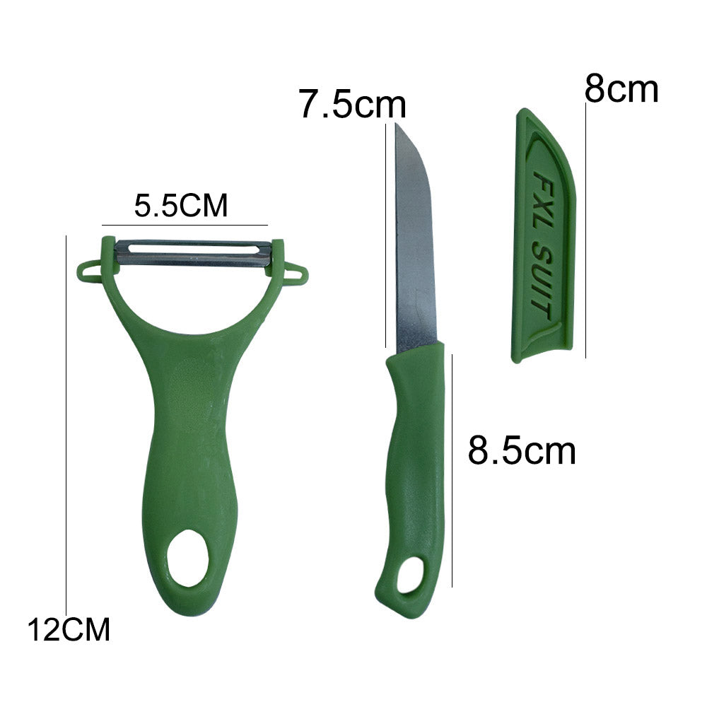 Vegetable Peeler Set Steel With Plastic Handle